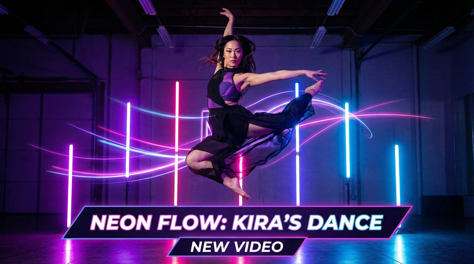 小马拉大车霓虹舞者创意舞蹈视频